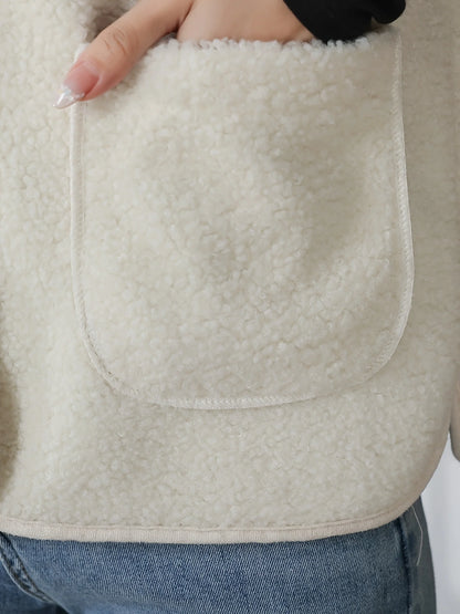 Trinity | Women's Gilet Borg Teddy Button-Front Sleeveless Plush Sherpa Soft Cosy Warm Layering Chic Feminine Casual Everyday Autumn
