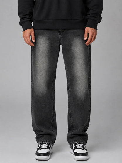 Beckett | Men's Jeans Relaxed Fit Straight Leg Vintage Washed Denim Casual Everyday Durable Comfortable Versatile Autumn Winter