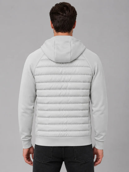Brett | Men's Jacket Hooded Quilted Lightweight Zip-Through Padded Insulated Warm Casual Everyday Layering Autumn Winter Outerwear