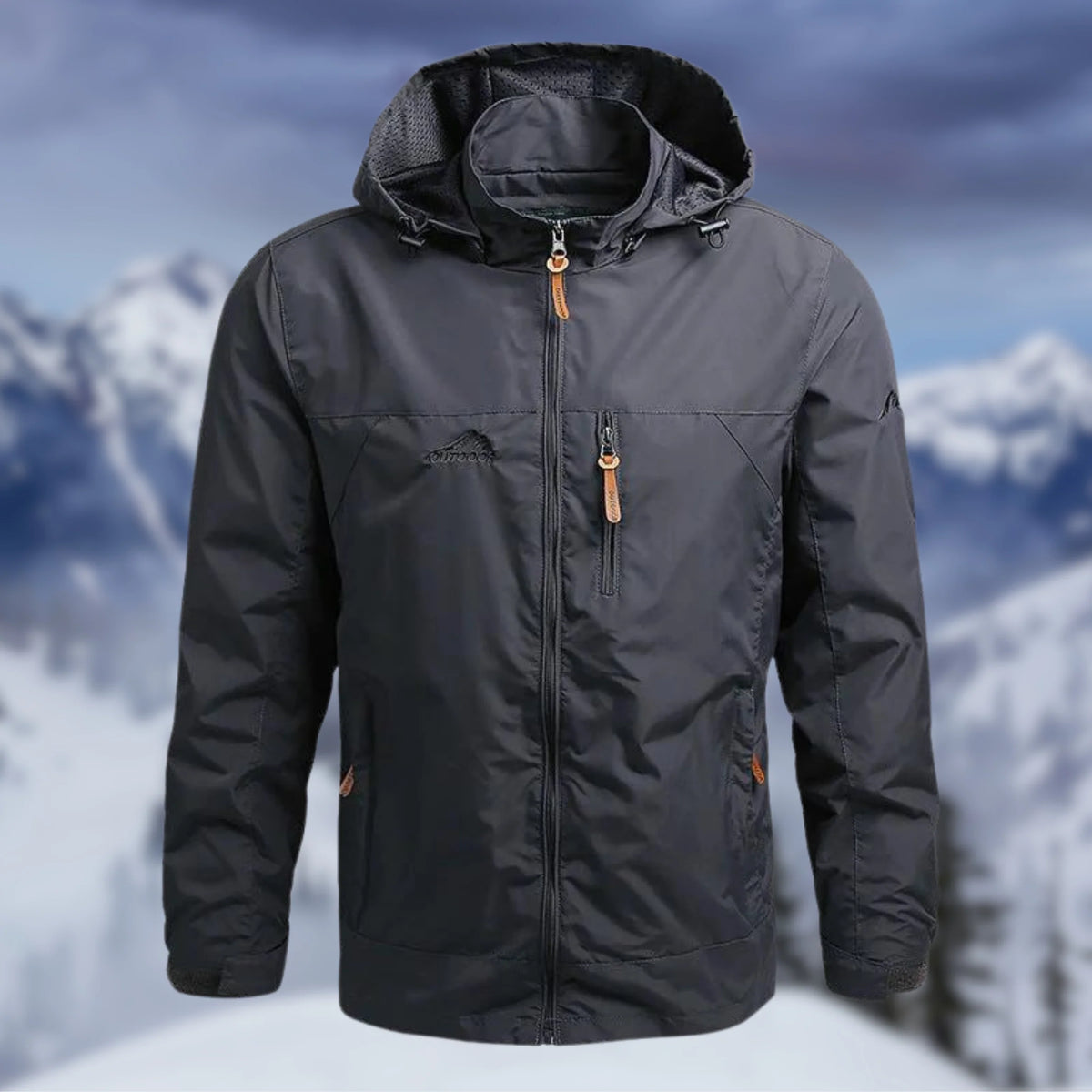 Maximilian | Men's Jacket Hooded Waterproof Regular Fit Zip-Up Windproof Warm Functional Casual Everyday Outdoor Autumn Winter