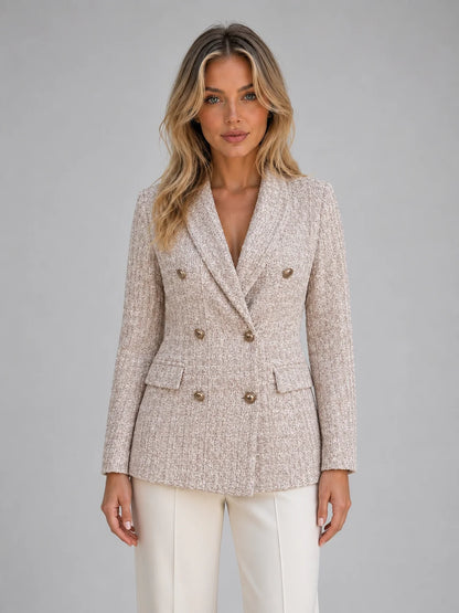 Ruth | Women's Blazer Double-Breasted Tweed Tailored Smart Structured Refined Occasion Office Everyday Autumn Winter Layering Chic