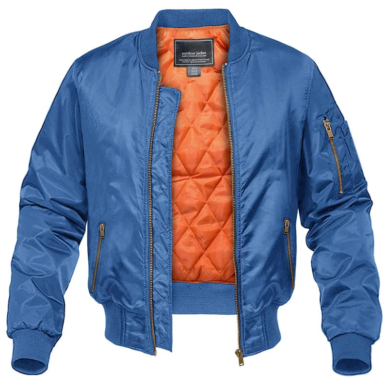 Marc | Men's Bomber Jacket Padded Zip Pockets Insulated Warm Structured Casual Everyday Layering Autumn Winter Outerwear Sporty