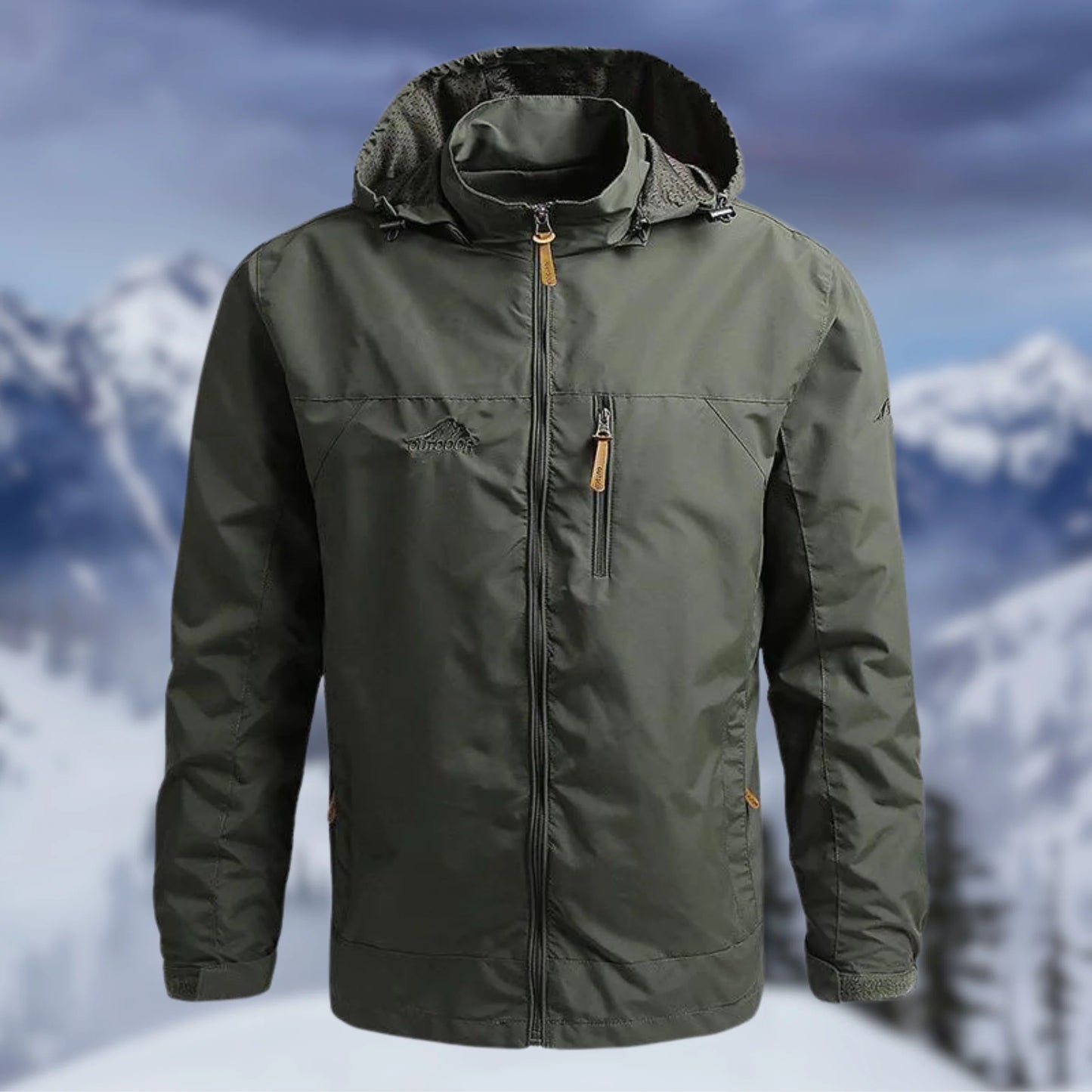 Maximilian | Men's Jacket Hooded Waterproof Regular Fit Zip-Up Windproof Warm Functional Casual Everyday Outdoor Autumn Winter