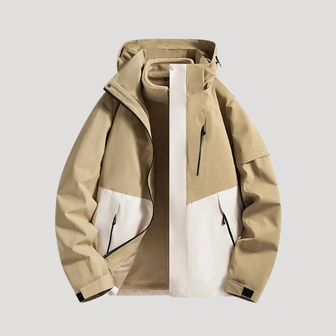 Salma | Women's Rain Jacket Waterproof Hooded Timeless Outdoor Windproof Warm Functional Casual Everyday Autumn Winter Outerwear