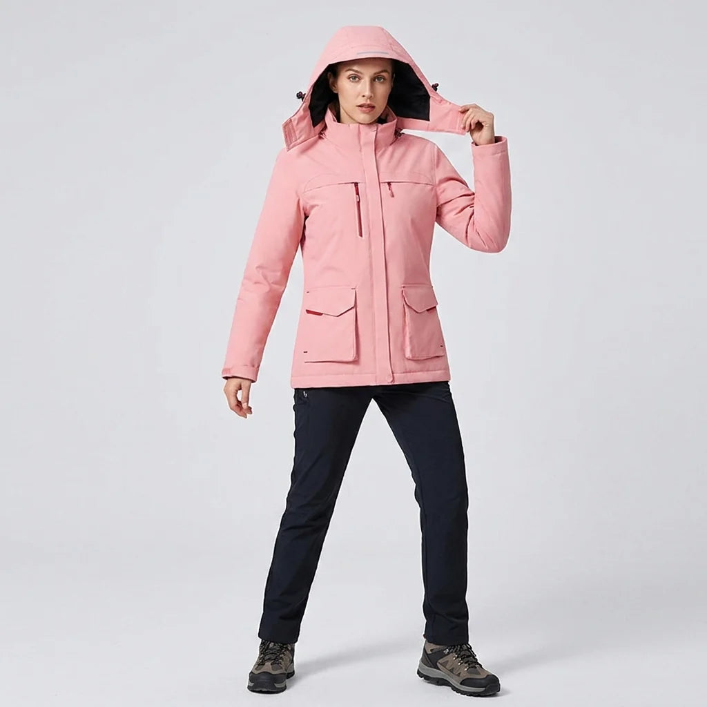 Sarai | Women's Heated Jacket USB Fleece-Lined Winter Warm Insulated Padded Functional Casual Everyday Outdoor Autumn Winter