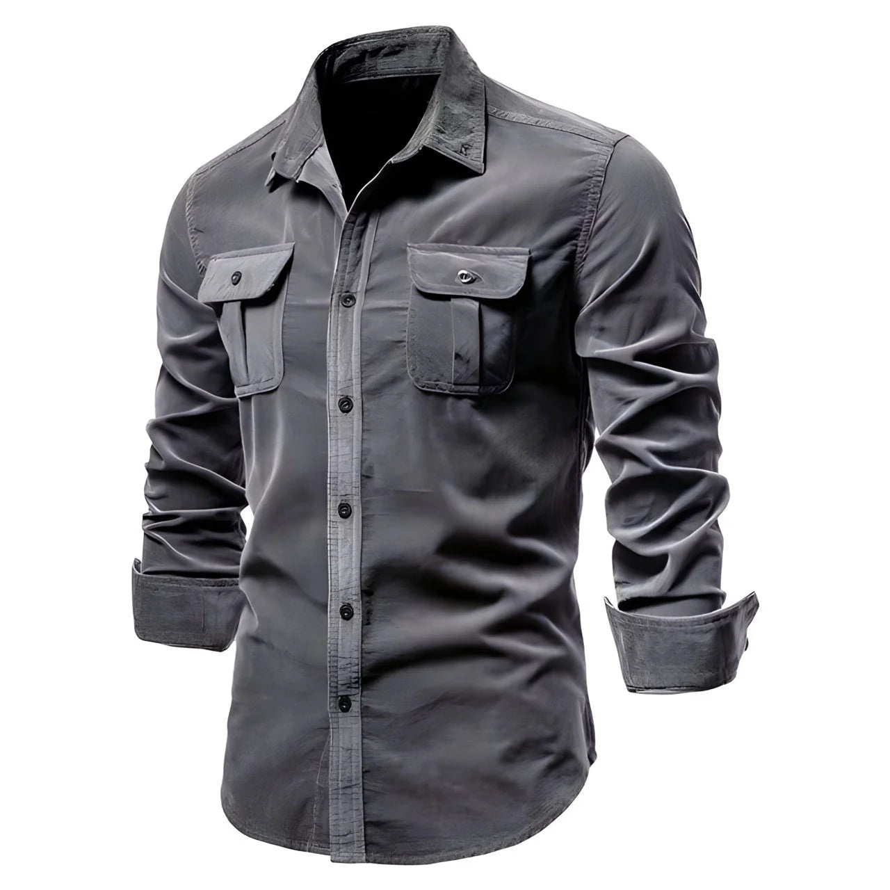 Alessandro | Men's Shirt Casual Button Front Structured Refined Smart Casual Everyday Autumn Layering Versatile Clean Modern
