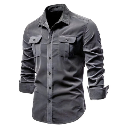 Alessandro | Men's Shirt Casual Button Front Structured Refined Smart Casual Everyday Autumn Layering Versatile Clean Modern