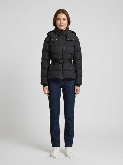 Grace | Women's Puffer Jacket Hooded Quilted Padded Insulated Warm Zip Lightweight Cosy Casual Everyday Winter - Front [Lystr 6a7ecbd5399bf9f70198b91a:front]