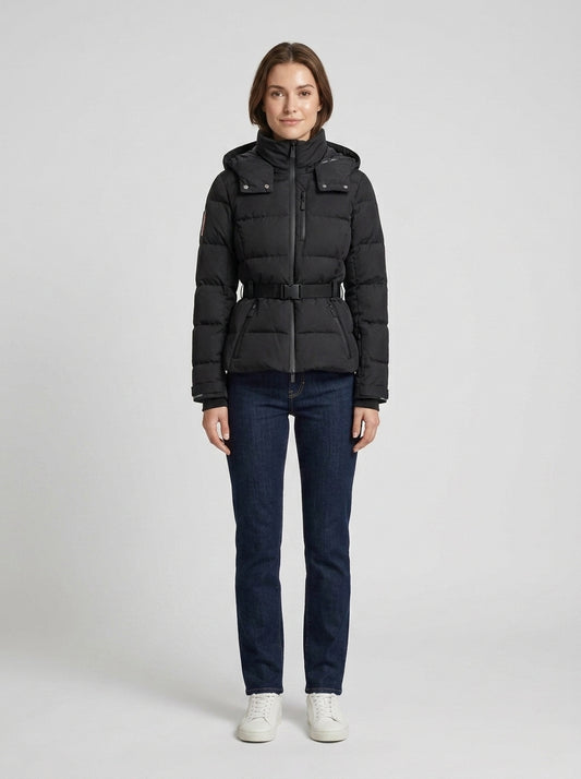 Grace | Women's Puffer Jacket Hooded Quilted Padded Insulated Warm Zip Lightweight Cosy Casual Everyday Winter - Front [Lystr 6a7ecbd5399bf9f70198b91a:front]