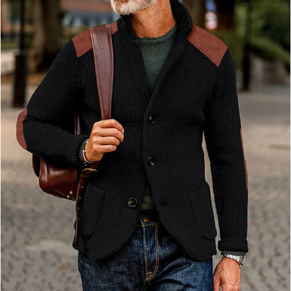Bernard | Men's Cardigan Knit Warm Versatile Soft Refined Layering Smart Casual Everyday Autumn Winter Knitwear Cosy Comfortable