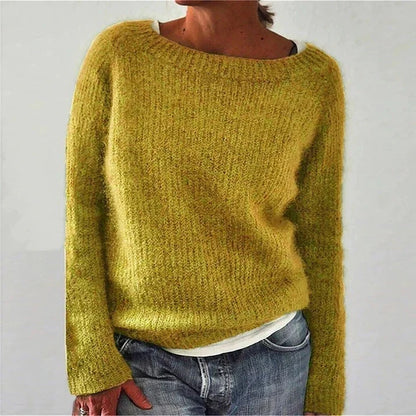 Maryam | Women's Sweater Relaxed Fit Classic Knit Soft Cosy Warm Round Neck Layering Chic Feminine Casual Everyday Autumn Winter