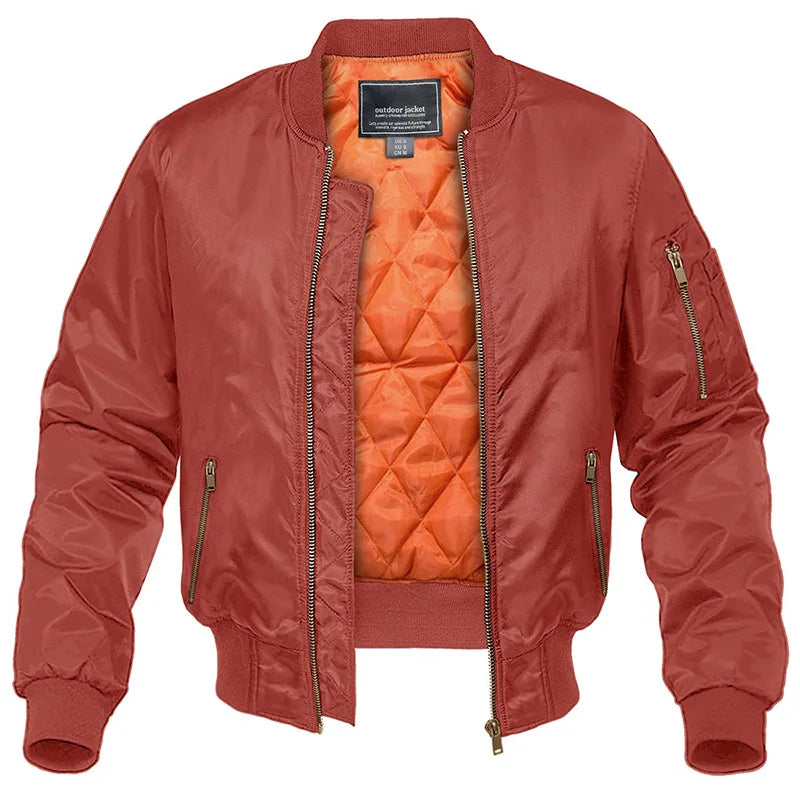 Marc | Men's Bomber Jacket Padded Zip Pockets Insulated Warm Structured Casual Everyday Layering Autumn Winter Outerwear Sporty