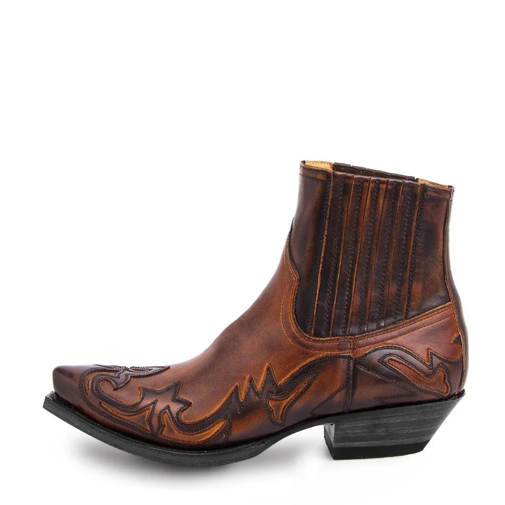 Alejandro | Men's Cowboy Boots Leather Western Pointed Toe Pull-On Durable Structured Casual Everyday Autumn Winter Heritage
