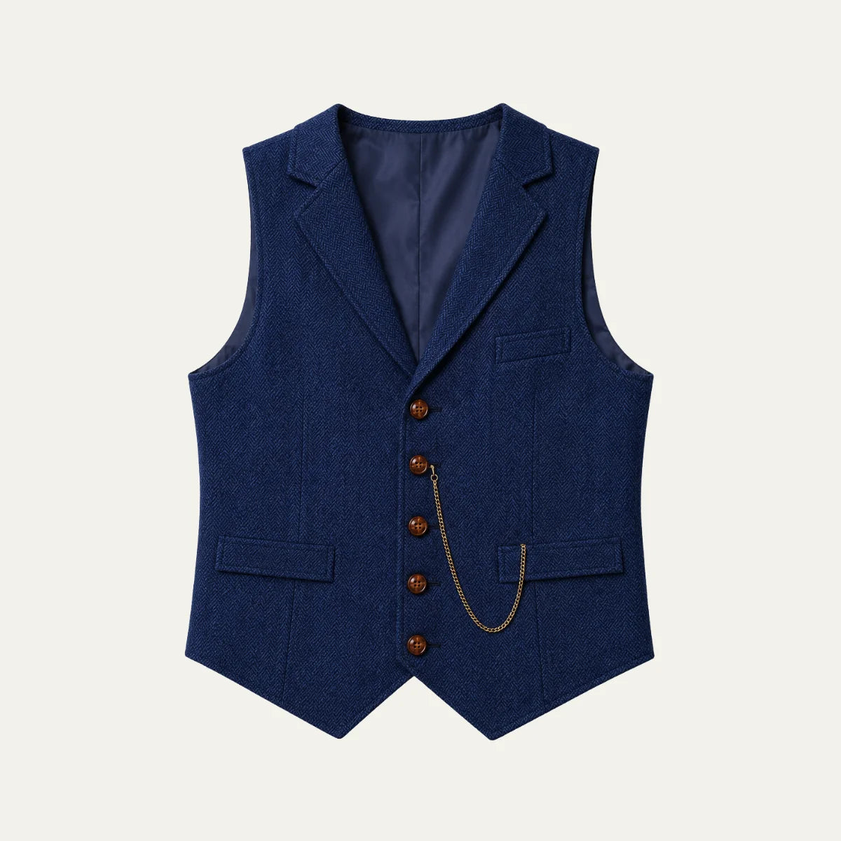 Gideon | Men's Tweed Waistcoat Gilet Tailored Classic Structured Sleeveless Smart Formal Occasion Business Wedding Refined