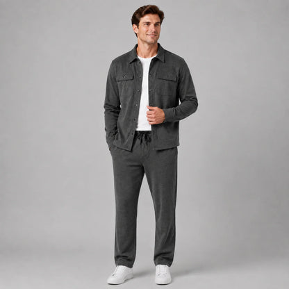 Lionel | Men's Co-ord Set Overshirt Trousers Two-Piece Coordinated Structured Casual Smart Casual Everyday Layering Autumn
