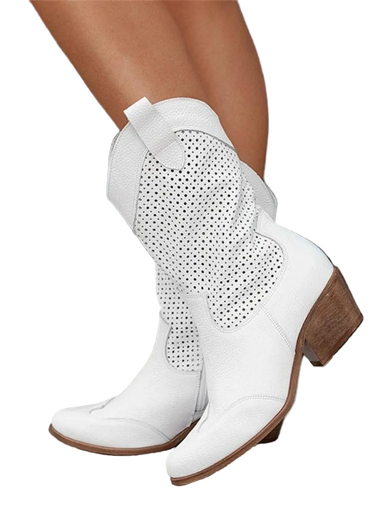 Women's Heeled Knee-High Cowgirl Boots