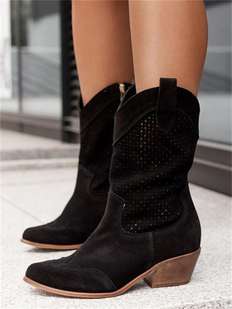 Women's Heeled Knee-High Cowgirl Boots