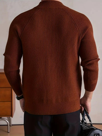 Men’s Ribbed Cardigan with Pockets