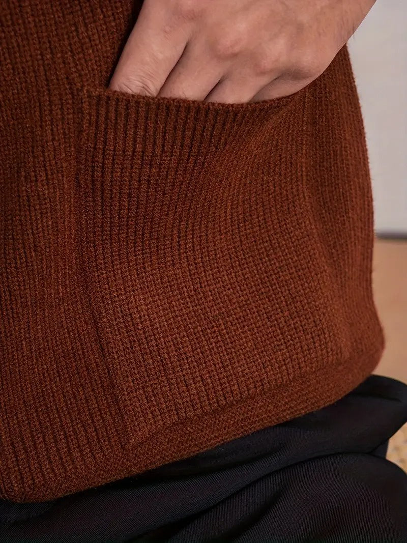 Men’s Ribbed Cardigan with Pockets