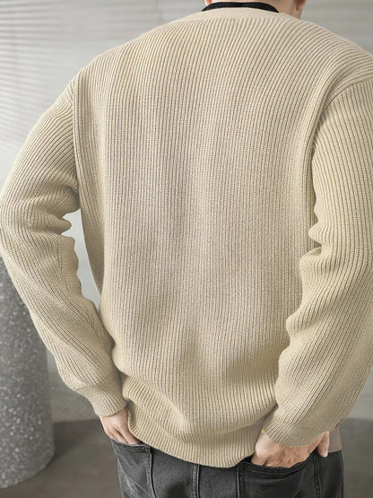 Men’s Ribbed V-Neck Cardigan
