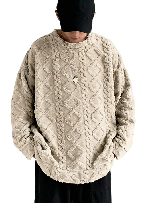 Men's Sweater with Textured Pattern