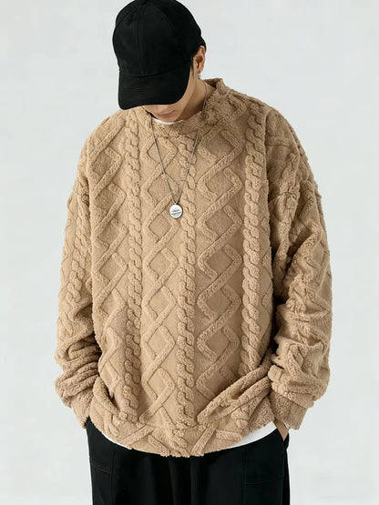Men's Sweater with Textured Pattern