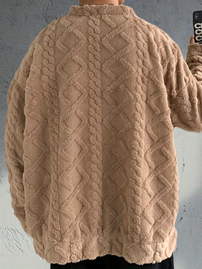 Men's Sweater with Textured Pattern