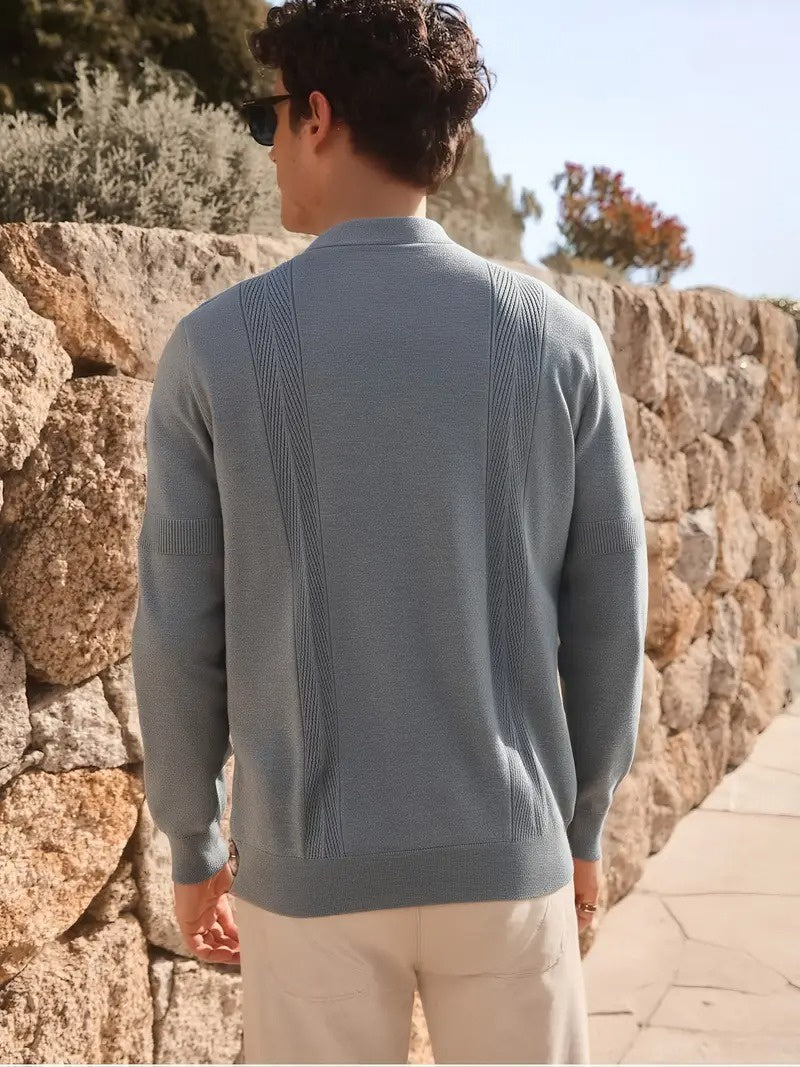 Men's V-Neck Cardigan with Pockets