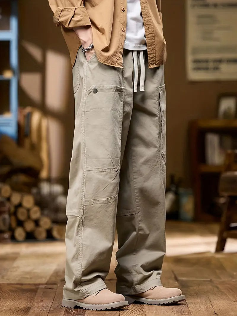 Men’s Wide-Leg Pants with Drawstring Waist