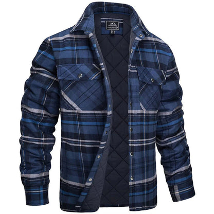 Men’s Lightweight Quilted Plaid Jacket