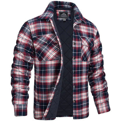 Men’s Lightweight Quilted Plaid Jacket