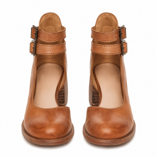 Women's Vintage Strappy Ankle Strap Heels