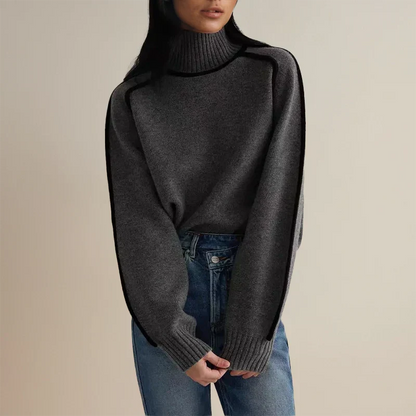 Kate | Women's Sweater Oversized Turtleneck Chunky Knit Relaxed Soft Cosy Warm Layering Chic Casual Everyday Autumn Winter