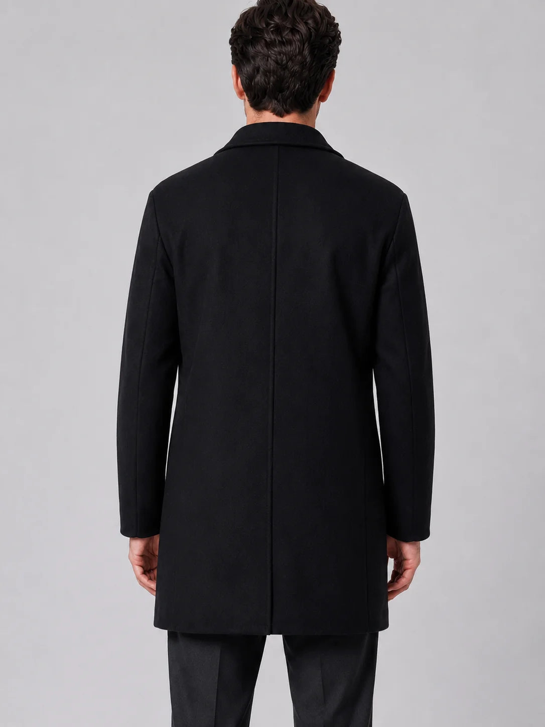 Bryan | Men's Overcoat Single-Breasted Tailored Smart Casual Structured Longline Warm Refined Business Everyday Autumn Winter