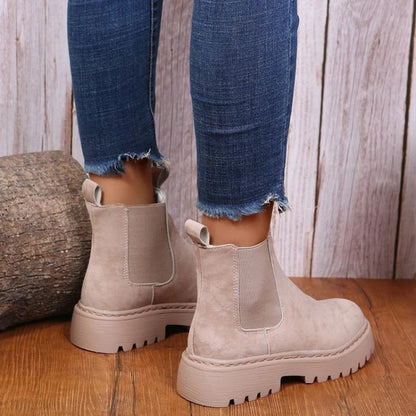 Madilyn | Women's Chelsea Boots Platform Slip-On Chunky Sole Structured Smart Casual Everyday Autumn Winter Statement Durable
