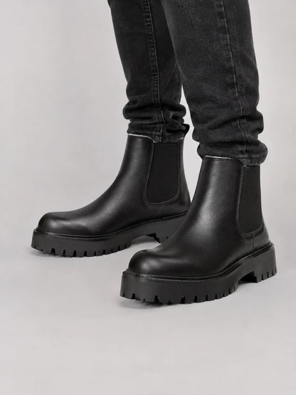 Alonzo | Men's Chelsea Boots Chunky Slip-On Thick Sole Smart Casual Structured Refined Everyday Autumn Winter Durable Versatile
