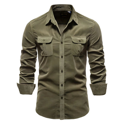 Alessandro | Men's Shirt Casual Button Front Structured Refined Smart Casual Everyday Autumn Layering Versatile Clean Modern