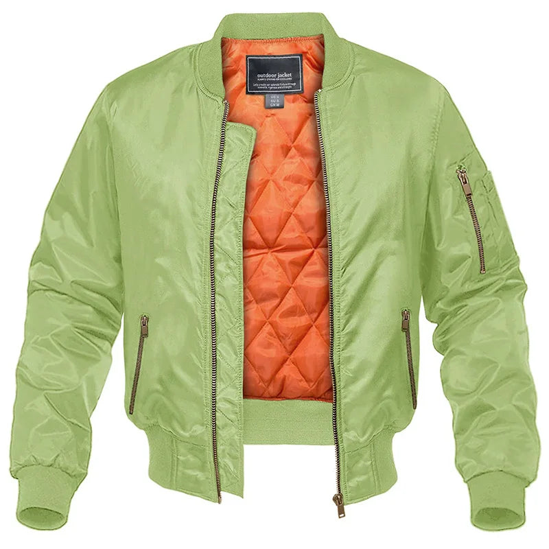 Marc | Men's Bomber Jacket Padded Zip Pockets Insulated Warm Structured Casual Everyday Layering Autumn Winter Outerwear Sporty