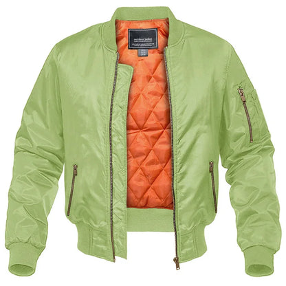 Marc | Men's Bomber Jacket Padded Zip Pockets Insulated Warm Structured Casual Everyday Layering Autumn Winter Outerwear Sporty