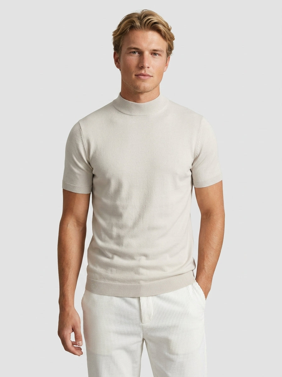 Alfie | Men's Shirt Men Slim Fit Mock Neck T - Front [Lystr 6a7643c2d0d4297b8f66153d:front]