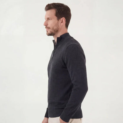 Octavian | Men's Quarter-Zip Sweater Soft Knit Warm Timeless Versatile Smart Casual Everyday Layering Autumn Winter Knitwear Cosy
