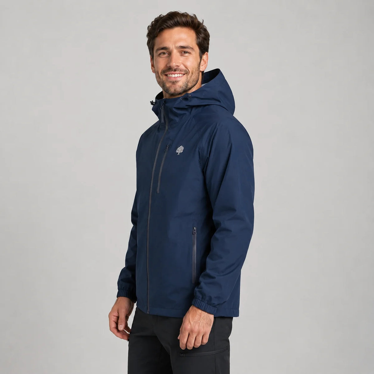 Louie | Men's Rain Jacket Hooded Lightweight Shell Waterproof Windproof Packable Functional Casual Everyday Outdoor Autumn Winter