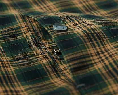 Nathanael | Men's Overshirt Checked Sherpa Lined Warm Cotton Button-Up Shirt Jacket Structured Casual Everyday Layering Autumn Winter