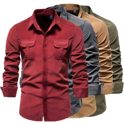 Alessandro | Men's Shirt Casual Button Front Structured Refined Smart Casual Everyday Autumn Layering Versatile Clean Modern