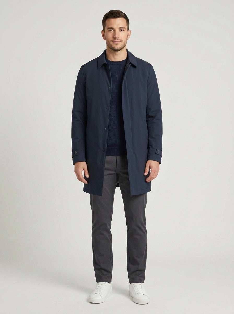 Oliver | Men's Winter Coat Insulated Button-Up Structured Padded Warm Thick Smart Casual Everyday Cold-Weather Outerwear - Front [Lystr 6a7e30689d1b0a17cf148b93:front]