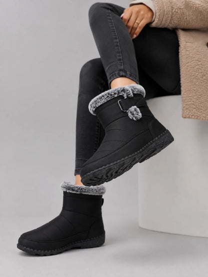 Lara | Women's Snow Boots Faux Fur Lined Warm Padded Ankle Waterproof Grippy Sole Winter Cosy Casual Everyday Outdoor