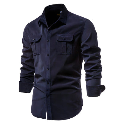 Alessandro | Men's Shirt Casual Button Front Structured Refined Smart Casual Everyday Autumn Layering Versatile Clean Modern