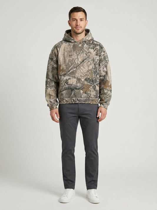 Louis | Men's Hoodie Camouflage Zip Pullover Relaxed Casual - Front [Lystr 6a84a4d49d108d2a5558f0f4:front]