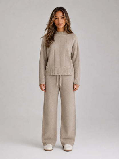Phoenix | Women's Lounge Set Knitted Relaxed Two-Piece Soft Cosy Warm Coordinated Comfort Loungewear Casual Everyday Autumn Winter