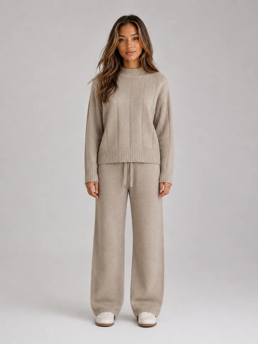 Phoenix | Women's Lounge Set Knitted Relaxed Two-Piece Soft Cosy Warm Coordinated Comfort Loungewear Casual Everyday Autumn Winter